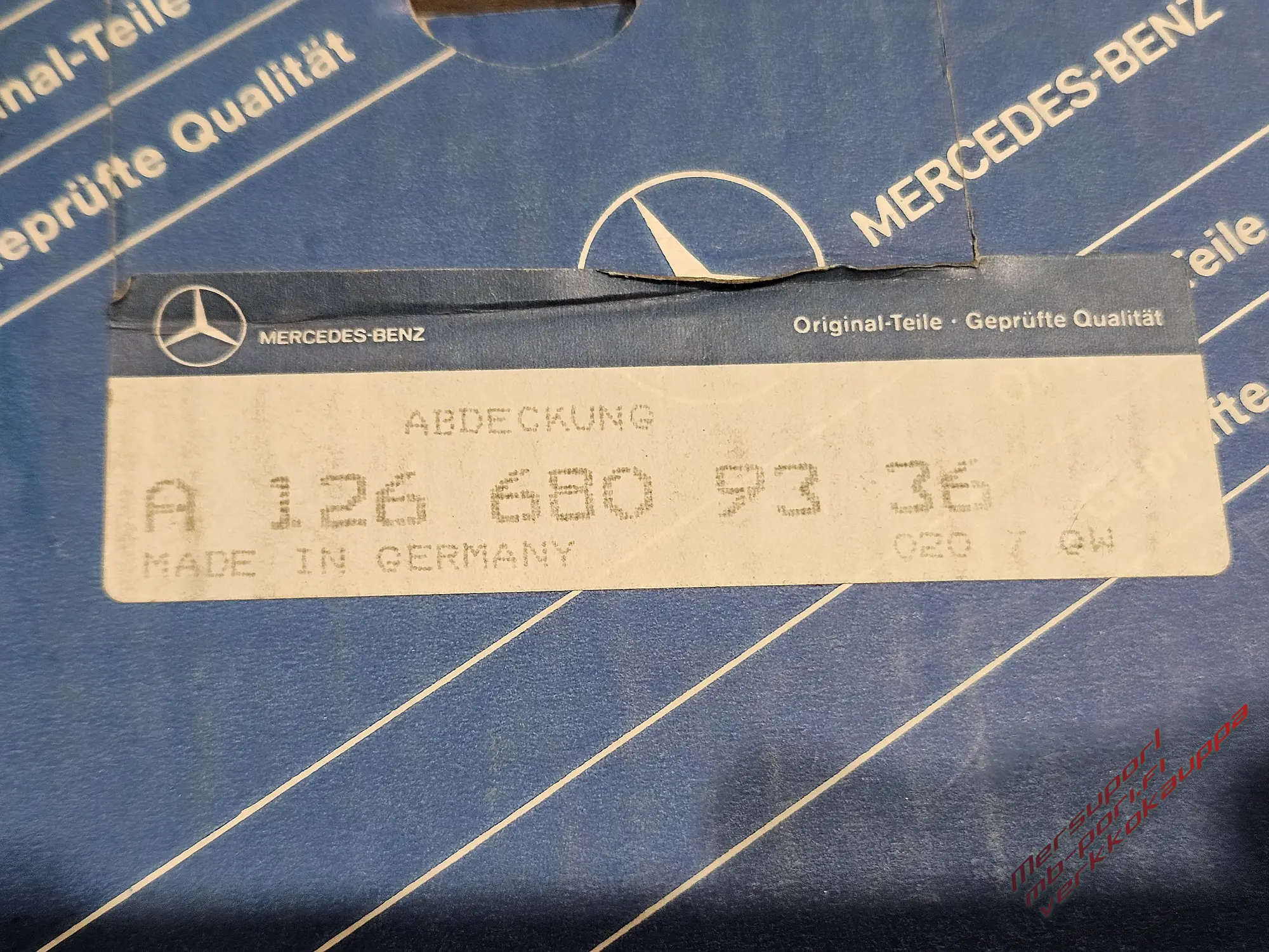 S-sarja W126 Facelift (1986-1991) Keskikonsolin puupaneeli (Zebrano), Manuaalivaiheinen NOS, Uusi - Image 4