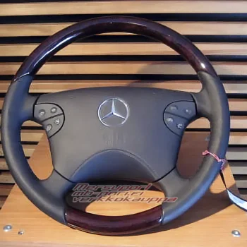 Ohjauspyörä E W210 / CLK W208 / G W463 jalopuu/ nappanahka