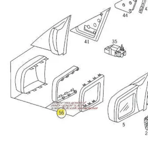 mb-pori.fi verkkokauppa  ovipeilin kuori sarja uusi w140 alkuperainen a14081001799999 uusi sku